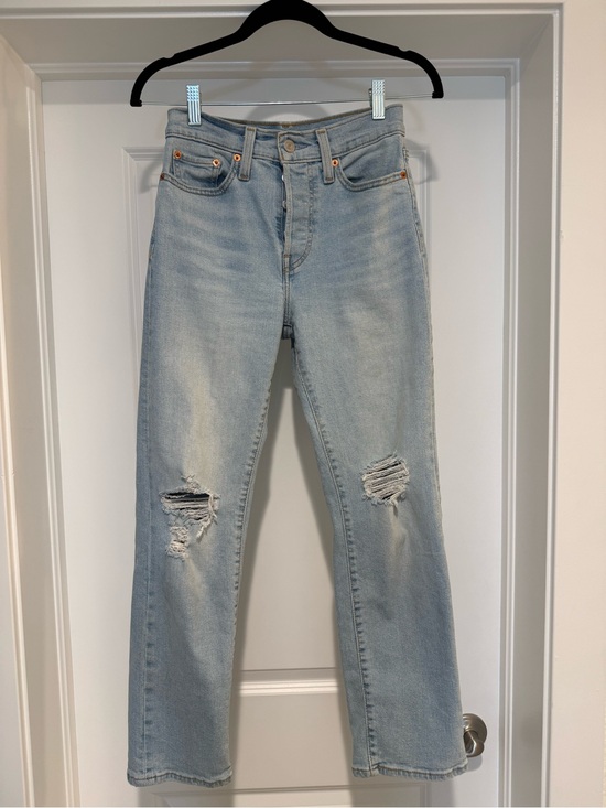 Levi's Denim - Levi's Light Blue Distressed Straight-Leg Women's Jeans